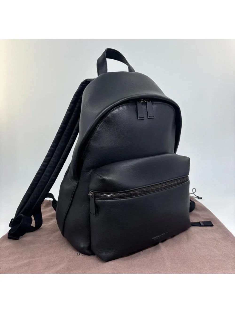 Bottega Veneta Super Leather Backpack Black